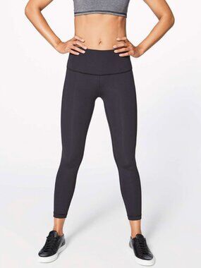 Lululemon Wunder Under Hi-Rise 7/8 Tight W5AWOS 25" Black - Size 2